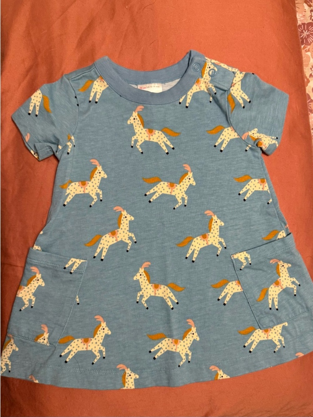 Hanna Andersson 3 piece lot size 75 cm 12-18 months pants tunic playful ponies